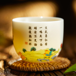 觀復观复鸡缸杯文化创意茶杯马未都题诗茶具小杯礼盒装 独酌（一只装）