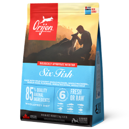 Orijen渴望狗粮 六种鱼全价进口 幼成犬通用犬粮 无谷鱼肉味2kg效期25/5