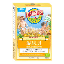 爱思贝（EARTH'S BEST）有机玉米大米粉高铁米糊米粉婴儿有机食品宝宝辅食6个月175g