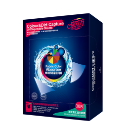 泉立方（QUACUBIC）防串染色洗衣吸色母片 纳米防染色巾抗染色吸色布泡泡纸 家庭装 洗衣吸色母片 30片/盒
