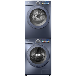 小天鹅（LittleSwan）洗烘套装热泵烘干机+10公斤滚筒洗衣机全自动水魔方防缠绕除毛絮神器 蓝氧超薄全嵌变频烘干【小乌梅MAX高奢版】