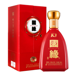 今世缘 国缘K3 柔雅型白酒 42度 500ml*1瓶 单瓶装