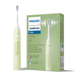 飞利浦（PHILIPS）电动牙刷钻石3系 成人情侣款送男女友 生日礼物  刷毛摆振+微泡水流 HX5161/05抹茶绿HX6730升级款