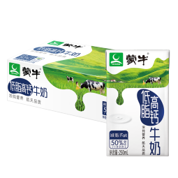 蒙牛 低脂高钙牛奶 营养美味牛奶 健身好伴侣【礼盒装】 250ml*24盒/箱