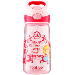 contigo 美国康迪克 儿童吸管水杯 便携水杯户外运动创意 塑料杯子450ml 汽车总动员 450ml