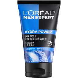 欧莱雅男士水能润泽双效洁面膏100ml洗面奶洁面乳控油补水保湿护肤品