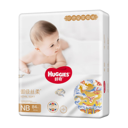 好奇（Huggies）次日达皇家御裤小龙裤纸尿裤新生儿尿不湿婴儿超薄柔软透气龙纹裤 NB码 1包 66片 【≤5kg】小包