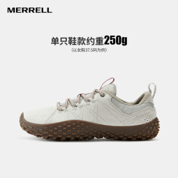 迈乐（Merrell）经典户外休闲鞋男女款WRAPT新款系带防滑耐磨舒适休闲轻便裸足鞋 J036004 白色（女） 35