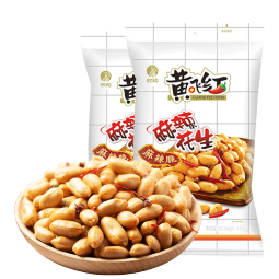 黄飞红（HUANGFEIHONG）麻辣花生410g*2袋 下酒菜休闲网红零食小吃花生仁 坚果炒货
