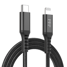 米量米量MFi认证苹果PD快充数据线通用iPhone14/13/12/SE/11Xs/XR手机USB-C超强编织网尾+铝合金外壳 MFi认证3A不弹窗1.2米黑