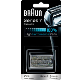 博朗（BRAUN）电动剃须刀刮胡刀配件7系刀头网膜组合70S原装进口便携520送男朋友 银色