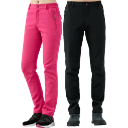 探拓（TECTOP）冲锋裤男加绒保暖防风软壳裤登山徒步裤 男款黑色 XXL