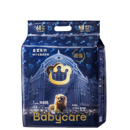 babycare皇室狮子王国弱酸纸尿裤bbc宝宝尿片夏季超薄透气婴儿尿不湿尿片 NB码 - 1包 68片 【体重≤5KG】