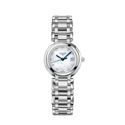 浪琴（LONGINES）瑞士手表 心月系列 石英钢带女表L81104876
