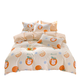 AIDLI100%纯棉四件套新疆棉床上用品床单被套 小熊猫 200*230cm四件套（1.5/1.8m床）