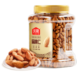 沃隆扁桃仁950g/罐巴旦木坚果炒货孕妇儿童零食量贩装烘焙干果