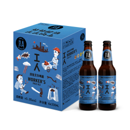 京A工人美式精酿啤酒330ml*6瓶整箱装