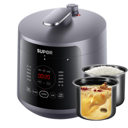 苏泊尔（SUPOR）【国家补贴】深汤系列电压力锅5L家用全自动智能触控配蒸笼SY-50YC8011双胆电饭煲高压锅4-6人