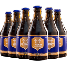 智美（Chimay）蓝帽啤酒 330ml*6瓶 修道院精酿 比利时进口 四料黑啤