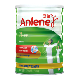 安怡（Anlene）经典中老年奶粉 高钙低脂0蔗糖 800g罐装 健骨因子新西兰进口奶源