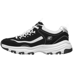 斯凯奇（Skechers）女鞋春秋2025新款经典熊猫鞋轻便运动鞋休闲鞋厚底增高老爹鞋女 黑色/白色-BKW/女 37