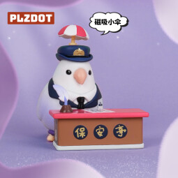 PLZDOTPLZDOT官方正版 文明小鸟芋圆“当代社禽现状”系列盲盒公仔 随机1个 不支持无理由退货退款