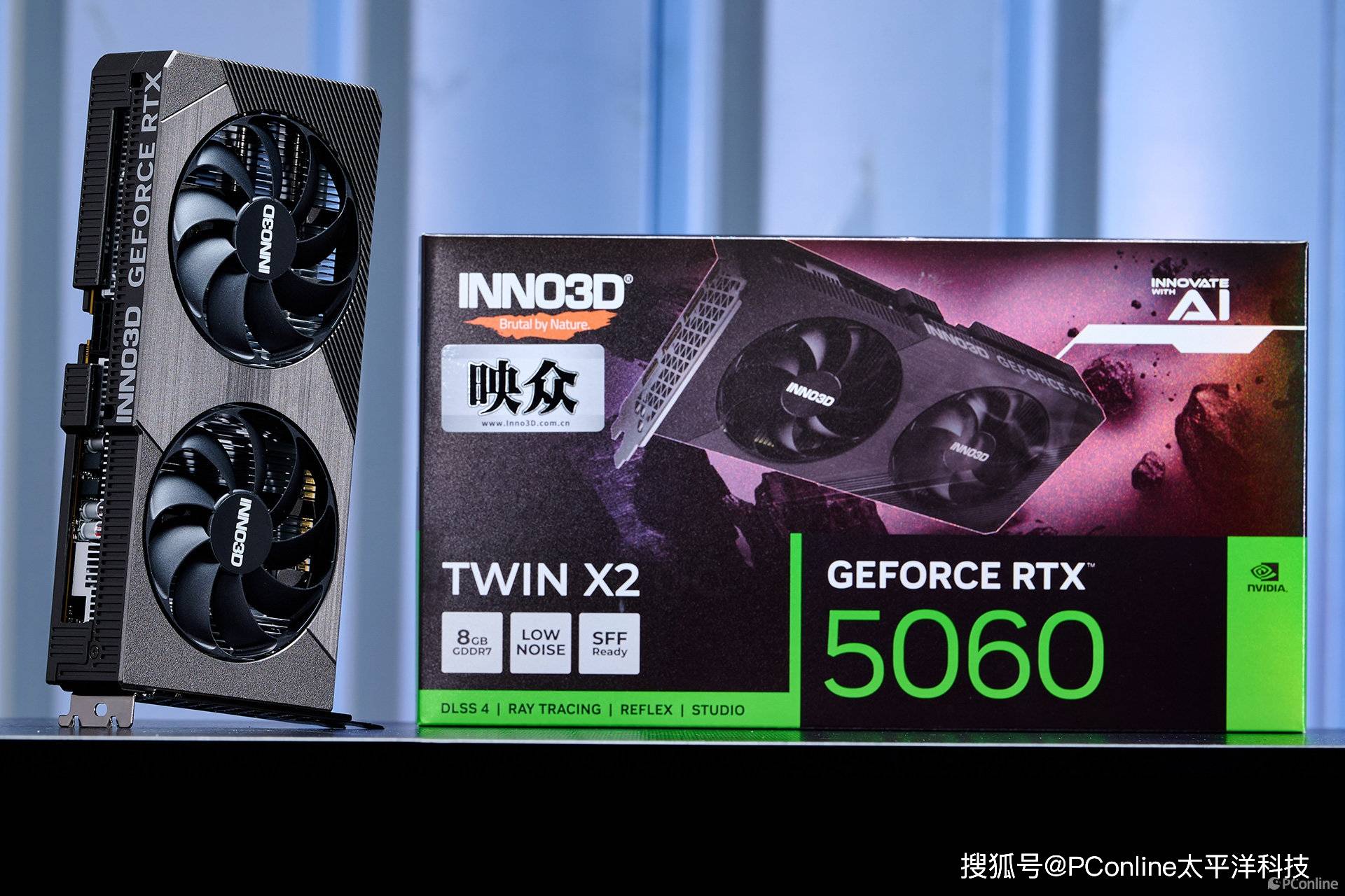 映众RTX 5060 8GB曜夜显卡图赏：紧凑身形，暗夜锋芒