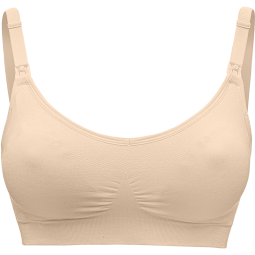美德乐（Medela）哺乳文胸产后喂奶孕妇内衣 超透气舒适文胸 奶油色 L