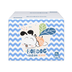 巴布豆（BOBDOG）小波浪薄柔亲肤学步裤L132片箱装(9-14KG)大码婴儿尿不湿 