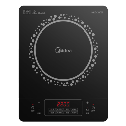 美的（Midea）电磁炉电陶炉 2200W大功率家用猛火爆炒耐用面板八档火力纤薄电磁灶火锅炉国家补贴 C22-RT22E01
