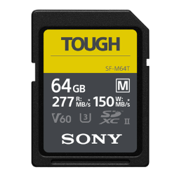 索尼（SONY）64GB SD存储卡 SF-M64T/T1 M系列TOUGH三防规格 U3 V60读速高达277MB/s UHS-II 相机内存卡