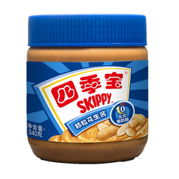 四季宝（SKIPPY）颗粒花生酱 早餐面包酱 拌面酱 沙拉酱 火锅蘸料 340g