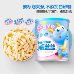 小鹿蓝蓝推荐婴幼儿泡芙条 6个月以上宝宝零食手指泡芙冻干条 芝士味1罐