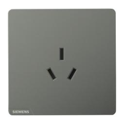 西门子(SIEMENS)插座面板 16A三孔插座 86型暗装插座 皓彩深灰银