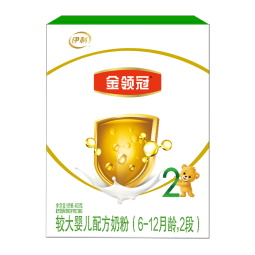 伊利金领冠育护【5倍DHA好脑力】较大婴儿奶粉2段(6-12月)400g