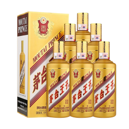茅台（MOUTAI） 茅台王子酒 酱香型白酒 送礼婚宴 53度 500mL 6瓶 金王子整箱