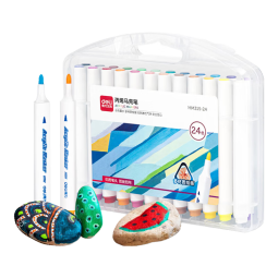 得力（deli）儿童24色丙烯马克笔彩笔绘画男孩女孩  玩具生日礼物