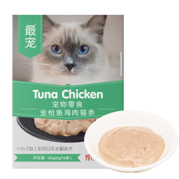 最宠（Paddy Time）猫零食猫条金枪鱼鸡肉160g 宠物成幼猫咪湿粮流质零食品补水发腮