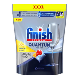 亮碟亮碟finish洗碗凝珠洗碗块洗碗机专用清洁剂三合一清洗洗碗粉盐剂 量子洗碗凝珠60颗柠檬味