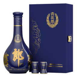 郎酒【旗舰店】 酱香型白酒 婚宴商务送礼收藏 53度 500mL 1瓶 青花郎高端礼盒