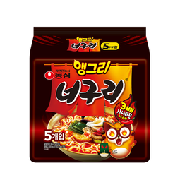 农心韩国进口浣熊辣味乌冬面多倍辣方便面泡面121g*5包（效期8.13）