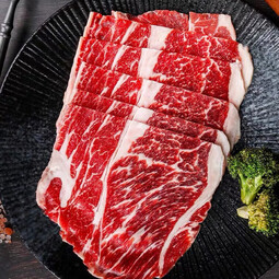 澳洲和牛谷饲原切M5上脑片牛肉片 和牛上脑M5 牛肉片*200g/盒
