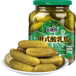 觅趣熊俄式乳黄瓜酸黄瓜330g酸甜脆爽腌黄瓜沙拉配菜即食黄瓜罐头