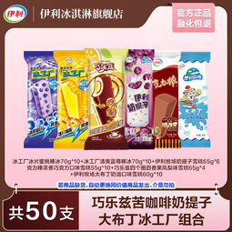 伊利巧乐兹冰工厂大布丁奶提子芋泥糯兹兹四个圈 共50支（3200g）