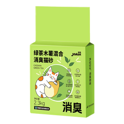怡亲绿茶木薯混合消臭猫砂2.3kg 木薯猫砂绿茶豆腐猫砂低粉尘植物原料 怡亲 绿茶木薯混合消臭猫砂2.3kg