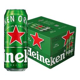 喜力【现货现发】经典系列全麦酿造500ml罐箱装聚会清爽饮品啤酒 喜力经典 500mL 12罐