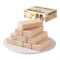 盼盼威化饼干 休闲零食早餐食品夹心饼干下午茶膨化 豆乳味 500g/箱