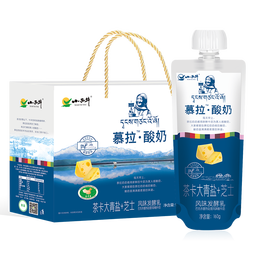 小西牛 青藏奶源慕拉酸奶青盐芝士口味160g*10袋整箱