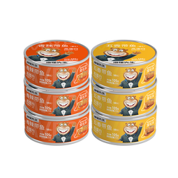 海狸先生 带鱼罐头即食方便下饭海味零食 五香味100g*6罐