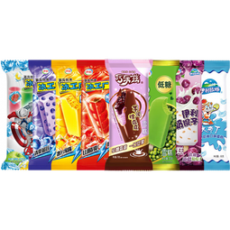 伊利冰淇淋巧乐兹新品四个圈芋泥糯兹兹冰工厂蓝莓雪糕大布丁冰激凌 40支（共2665克）